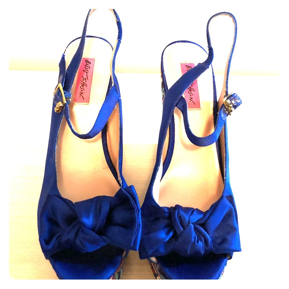 Royal Blue Betsy Johnson Wedges